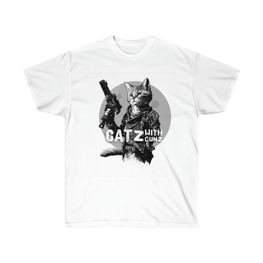 Catz with Gunz Black & White Logo